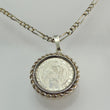 Laden Sie das Bild in den Galerie-Viewer, Vintage Kette mit Münzanhänger Sanctus Willibaldus 1979 Silber
