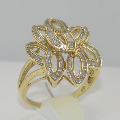 Vintage Damenring mit ca, 1,50 ct. Diamanten / 375er 9 K Gold - 59 18,8 mm Ø*