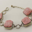Laden Sie das Bild in den Galerie-Viewer, Silberarmband mit Rosenquarz/ 835er Silber
