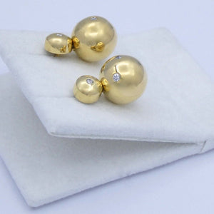 Damen Ohrringe mit Brillanten ca. 0.12 ct 750er Gold 18 Karat