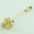 Laden Sie das Bild in den Galerie-Viewer, Vintage Anstecknadel Trachtenschmuck - Eichenblattdekor 585er Gold 14 Karat
