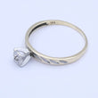 Laden Sie das Bild in den Galerie-Viewer, Damenring 375er -10 Karat Weiß &amp; Gelbgold Diamanten ca.0.01ct./ 52 16,5 mm Ø
