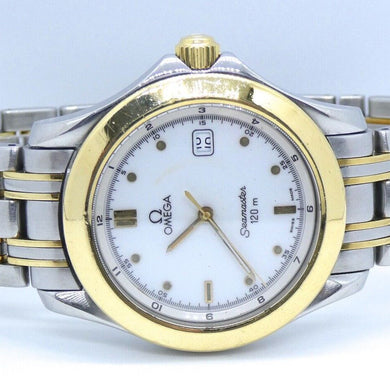 Omega Seamaster Herrenuhr Quarz/ Stahl &Gold 18 Karat / Ref:.1961501 DEFEKT -