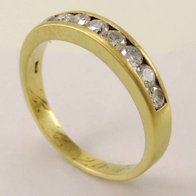 Vintage Damenring mit Diamanten ca. 0.80 ct / 750er 18K Gelbgold 55 17,5 mm Ø *