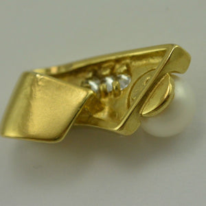 Vintage Anhänger mit Zirkonia & Perle / 333er - 8 Karat Gold ohne Kette