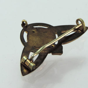 Antike Brosche mit Rubin & Opal triblette / Biedermeier Schmuck