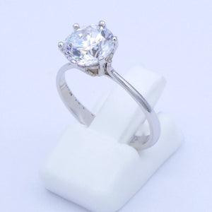Damenring mit Zirkonia 585er - 14 Karat Weißgold - 54 17,2 mm Ø