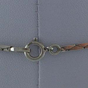 elegantes Collier mit Olivenit und Zirkonia / 925 Silber / 40,0 cm