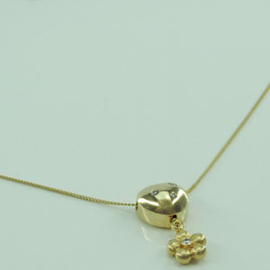 Damen Kette mit Anhänger / 750er 18 Karat Gold / ca. 0.10ct. Diamanten / 48 cm