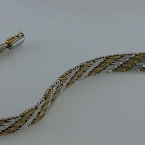 Two-Color Silber Vergoldetes Damen Armband - 835 Silber