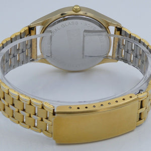 PRIM Herrenuhr Quarz vergoldet Stainless Steel
