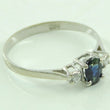 Laden Sie das Bild in den Galerie-Viewer, Damen Ring Vintage mit Saphir &amp; Diamant ca. 0.04 ct/ 585er Gold - 53 16,8 mm Ø *
