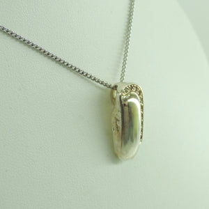 Vintage Damen 835er Silber Kette mit Zirkonia Anhänger