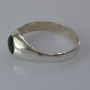 Vintage Damenring Onyx / 925 Silber 52 16,5 mm Ø
