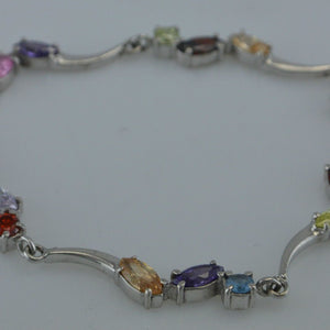 Armband mit Zirkonia - 925 Silber / ca. 20,0 cm