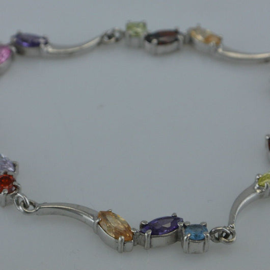Armband mit Zirkonia - 925 Silber / ca. 20,0 cm