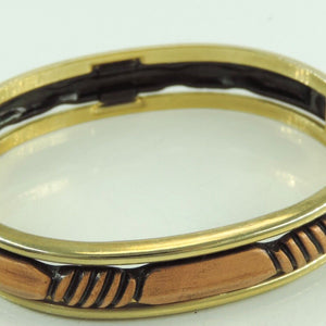 Vintage Armreif vergoldet / ⌀ ca. 5 cm