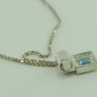 Laden Sie das Bild in den Galerie-Viewer, Vintage Damen 925er Silber Kette &amp; 925er Silber Anhänger mit Topas
