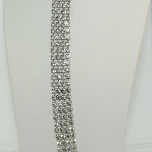 Modisches Damen Collier mit Strass in Krawattenoptik