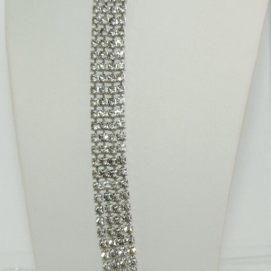 Modisches Damen Collier mit Strass in Krawattenoptik