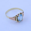 Laden Sie das Bild in den Galerie-Viewer, Vintage Damenring mit Topas / 585er - 14 Karat Rotgold / Gr- 61 19,4 mm Ø *
