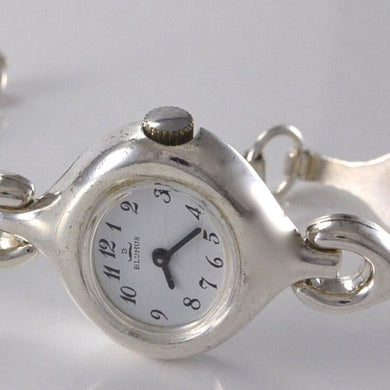Blumus Damenuhr Handaufzug 835 Silber
