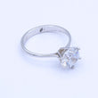 Laden Sie das Bild in den Galerie-Viewer, Damenring mit Zirkonia 585er - 14 Karat Weißgold - 54 17,2 mm Ø
