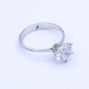 Damenring mit Zirkonia 585er - 14 Karat Weißgold - 54 17,2 mm Ø