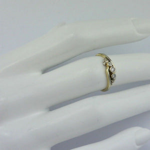 Vintage Damenring mit Diamanten 0,20 ct, / 585er - 14 Karat - 54 17,2 mm Ø *