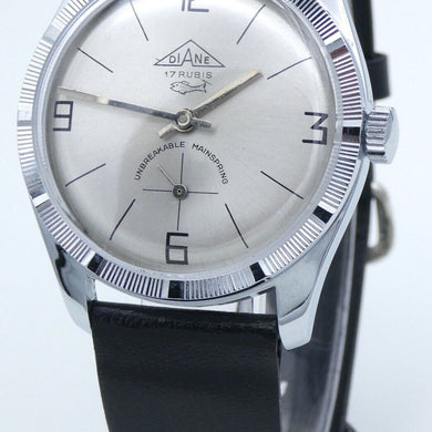 Vintage Diane 17 Rubis Ressort Incassable Herrenuhr Handaufzug